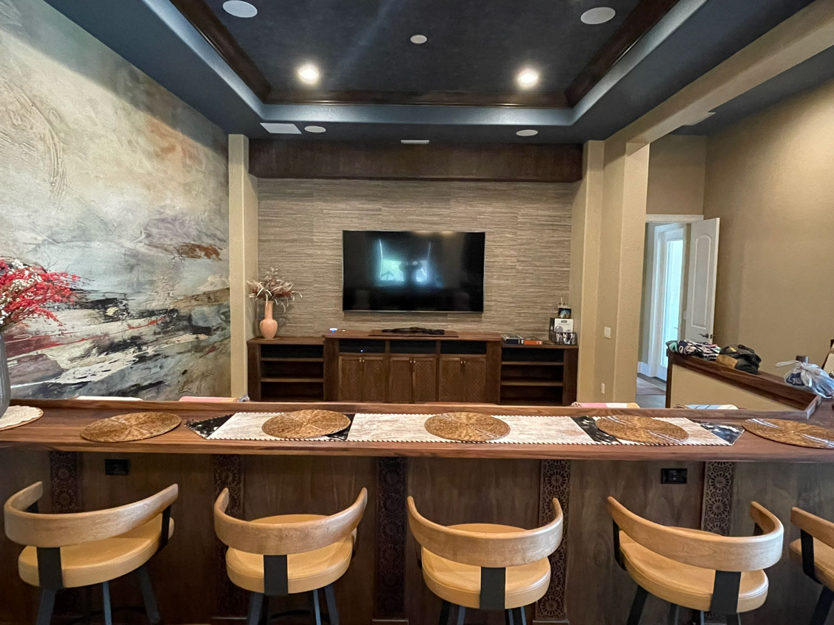 Residential Wine Bar and Media Room