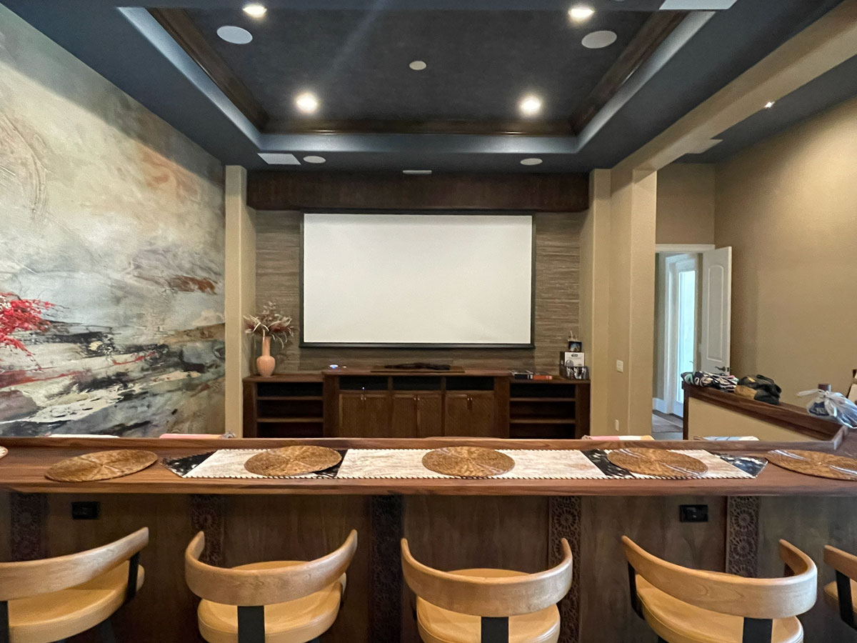 Residential Wine Bar and Media Room
