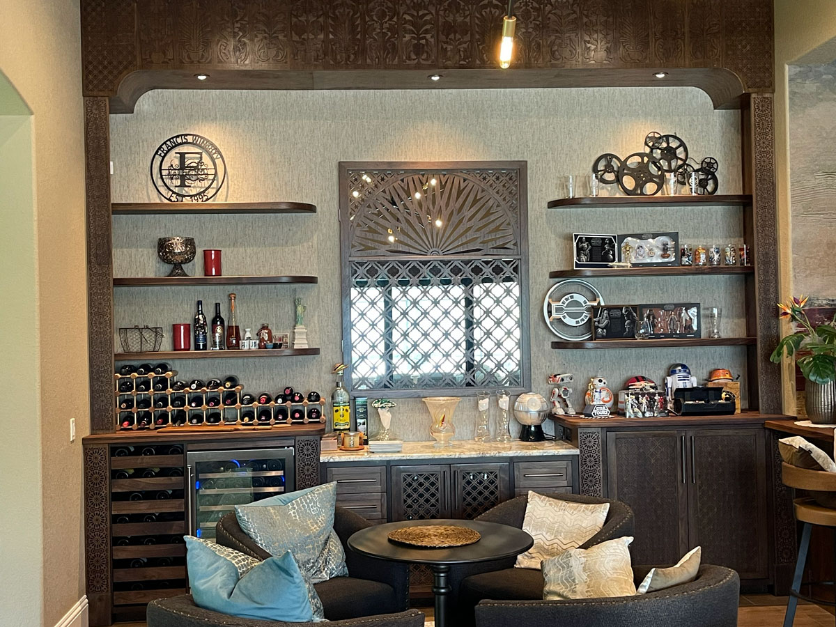 Residential Wine Bar and Media Room